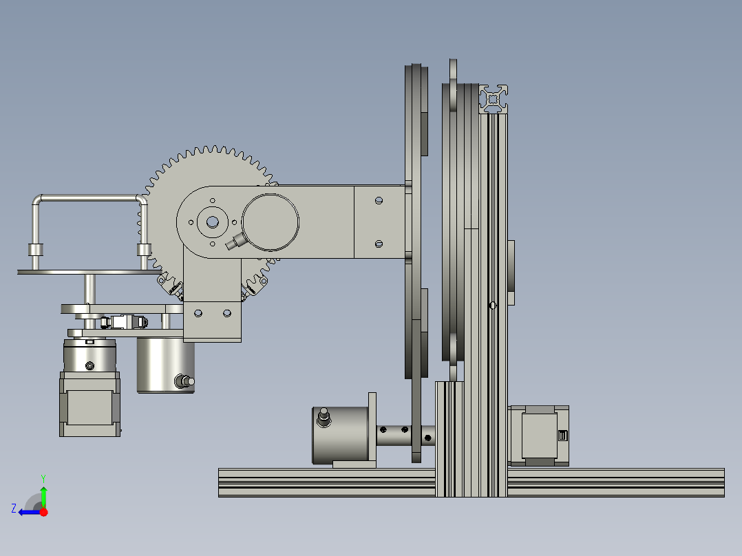 手臂锻炼装置和系统右视图