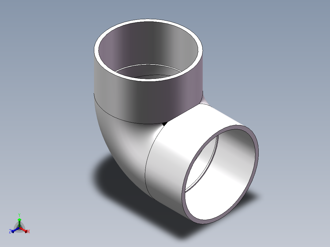 90_ELBOW_DN300_PN10_U-PVC正等轴测图