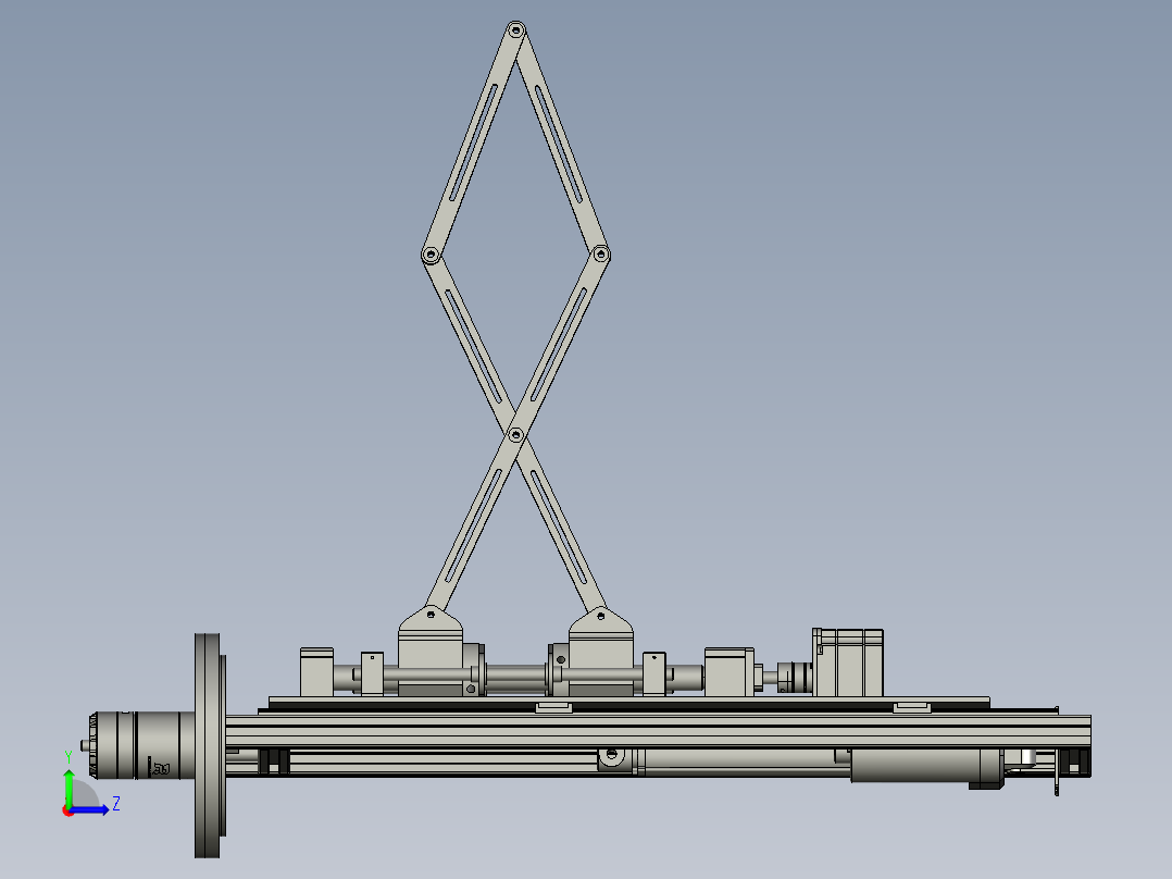 晾衣架智能伸缩升降室内阳台左视图