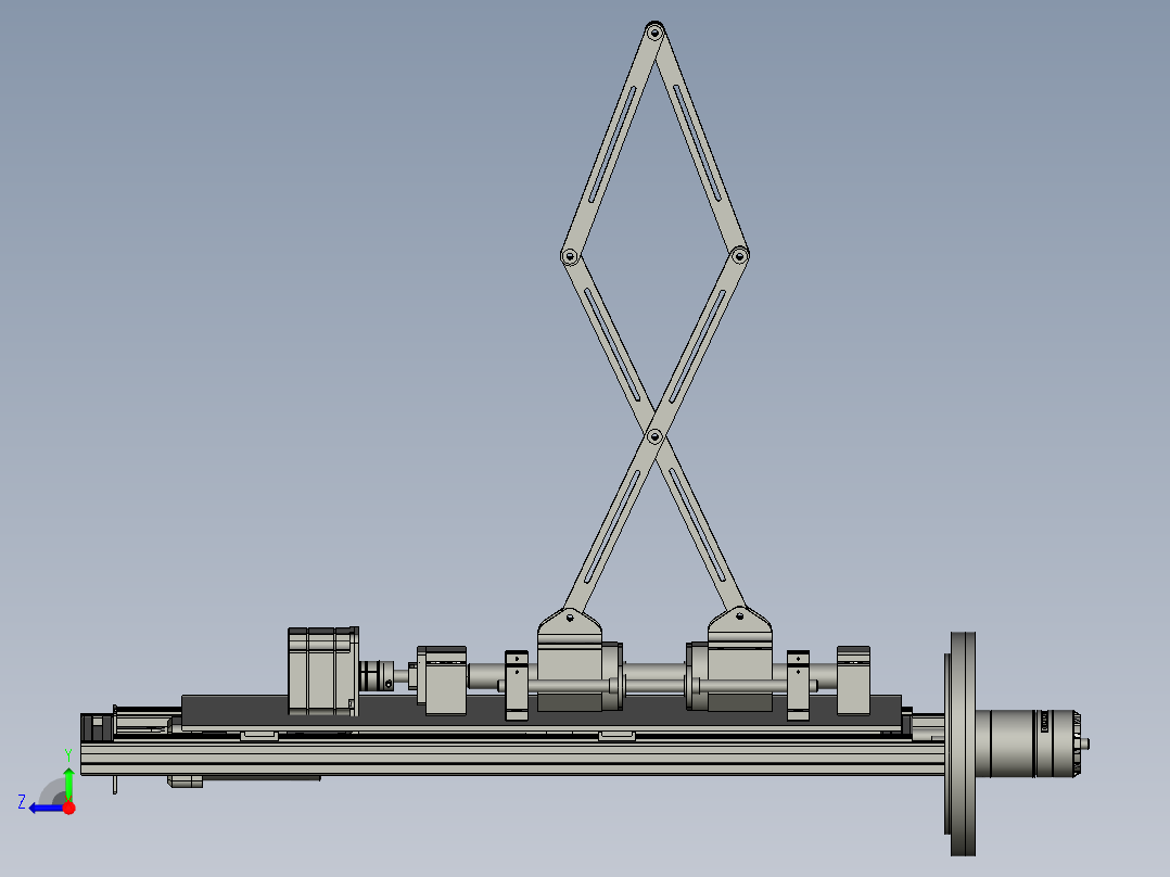 晾衣架智能伸缩升降室内阳台右视图