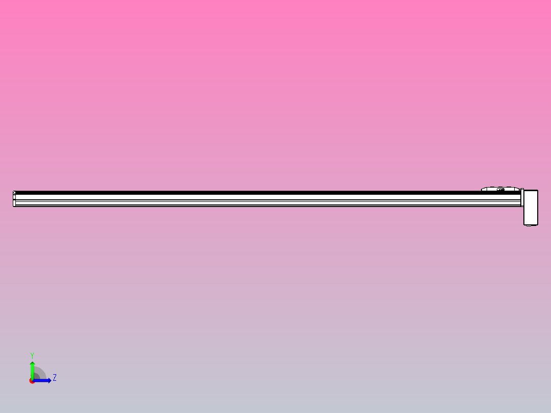 机器人皮带驱动直线轴TPA-GCB-50-P42-L1400-LP-M10-N3左视图