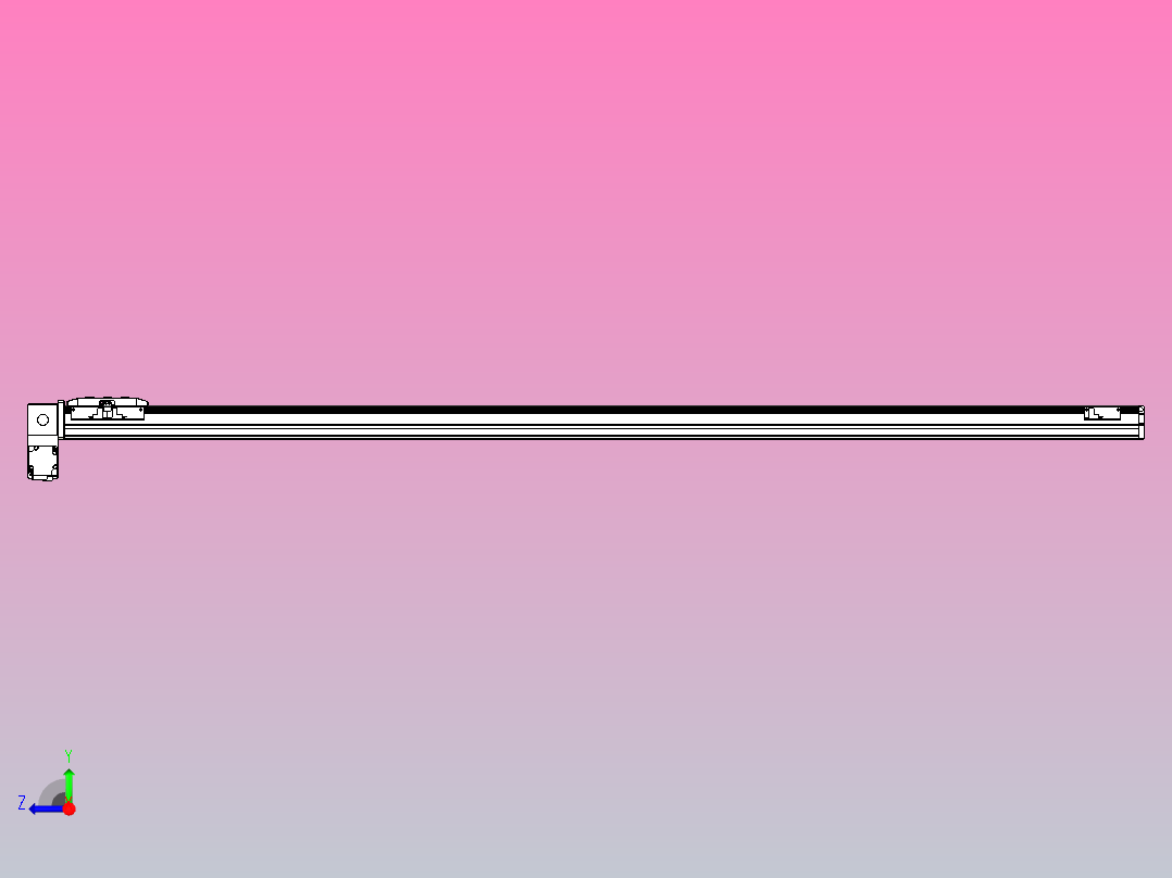 机器人皮带驱动直线轴TPA-GCB-50-P42-L1400-LP-M10-N3右视图