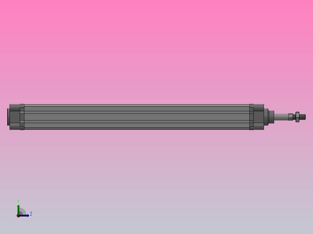 SE标准复动型气缸SE 32×350-S左视图