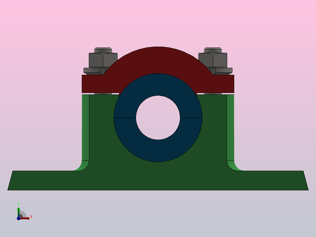 基座轴承图纸前视图