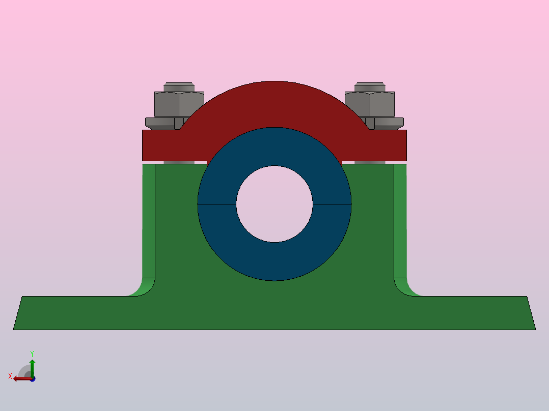 基座轴承图纸后视图
