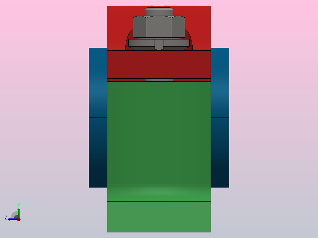 基座轴承图纸右视图