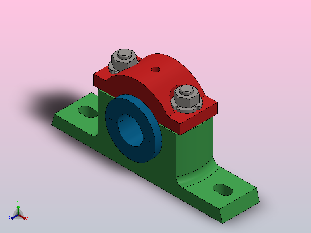 基座轴承图纸正等轴测图
