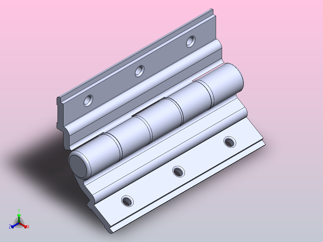 铰链系统2000正等轴测图