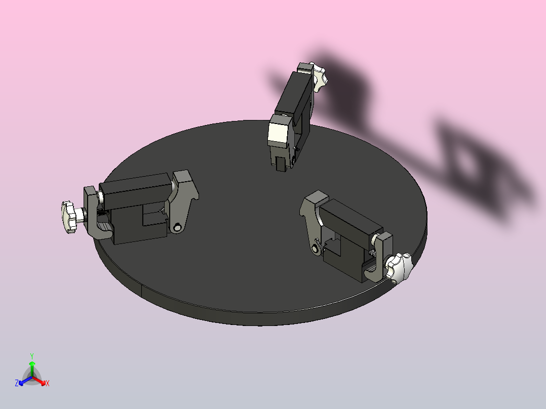 夹具-397 后部夹紧夹具主视图