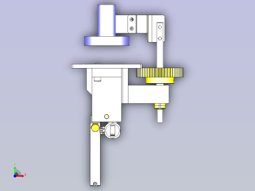 一款开闭臂3D图模型前视缩略图