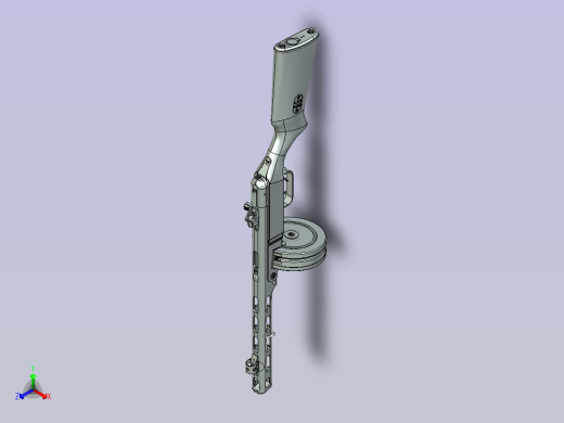 PPSh41 Submachine Gun二战苏联造波波沙冲锋枪正等轴测缩略图