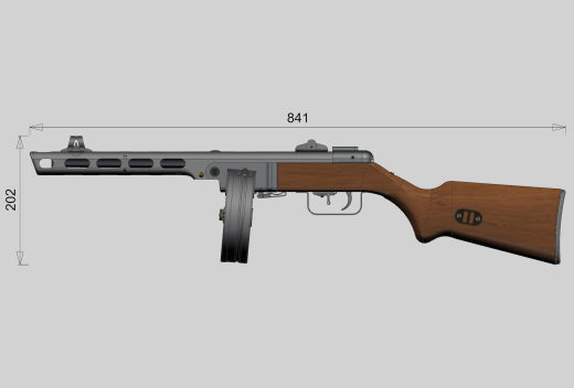 PPSh41 Submachine Gun二战苏联造波波沙冲锋枪缩略图