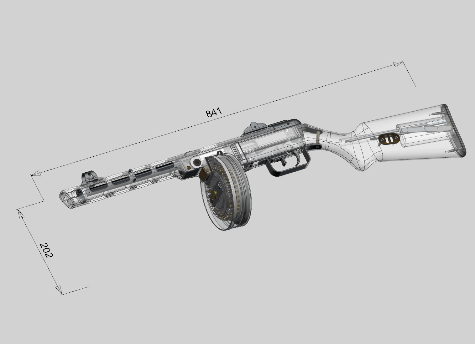 PPSh41 Submachine Gun二战苏联造波波沙冲锋枪