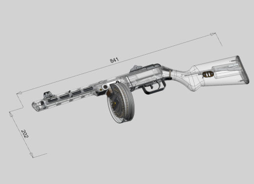 PPSh41 Submachine Gun二战苏联造波波沙冲锋枪缩略图