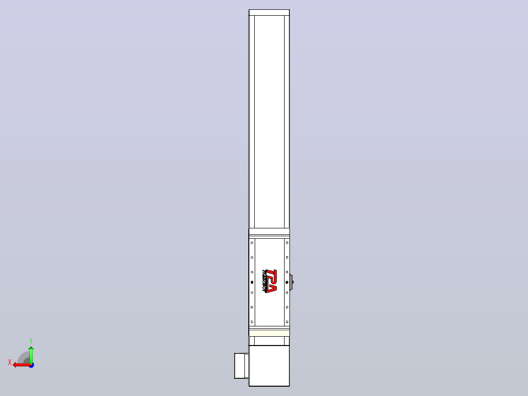 伺服电机集成皮带传动直线执行器TPA-OCB-140-256-L550-LP-P75-N3后视图