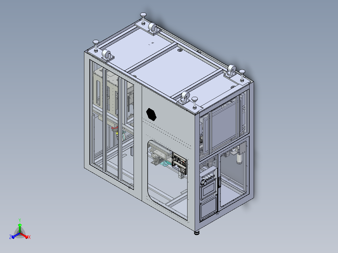 一款机器人自动化组装设备3D模型主视图