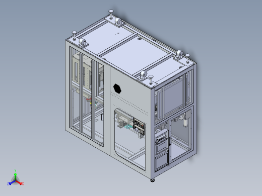 一款机器人自动化组装设备3D模型正等轴测缩略图