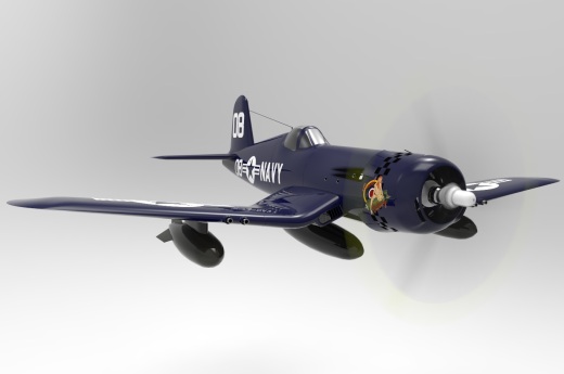 f4u-5n-corsair-vought CATIA STP IGS飞机缩略图