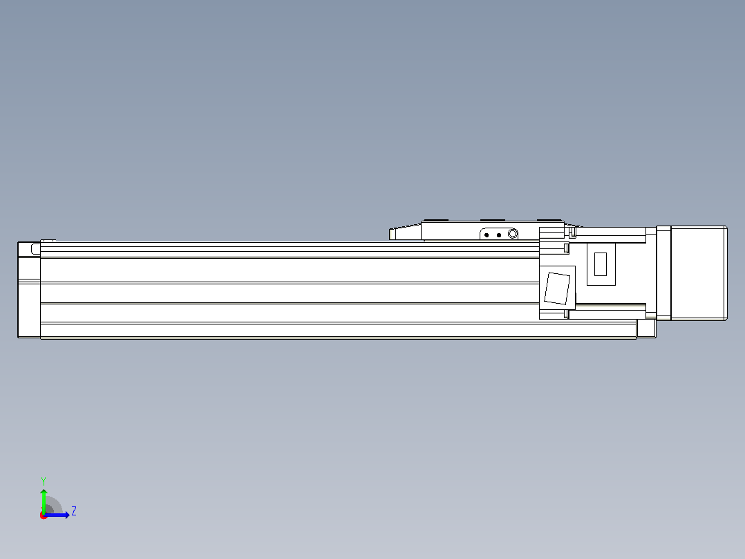 滚珠丝杠直线轴内置导轨TPA-GCR-80-1610C-L200-MR-M40-N3左视图