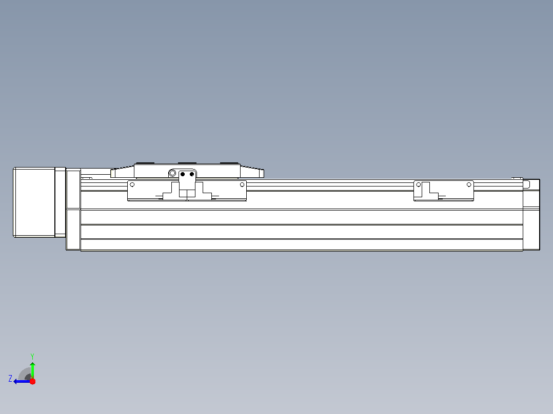 滚珠丝杠直线轴内置导轨TPA-GCR-80-1610C-L200-MR-M40-N3右视图