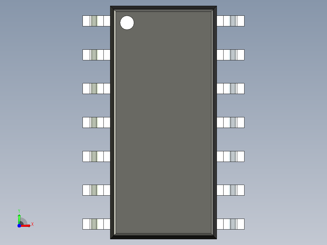 106x SOIC 封装（小外形集成电路）SOIC127P600X145-14N前视图
