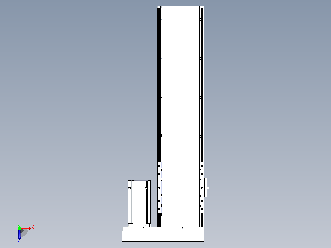 日规模组半封闭丝杆TPA-HNR-120D-1610C-L350-ML-C-P40-N3俯视图