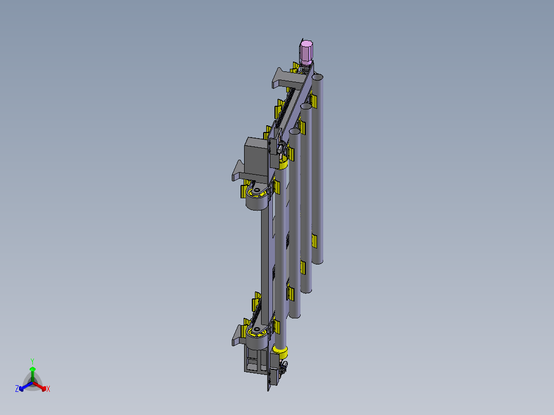 孔定位焊管传送装置正等轴测图