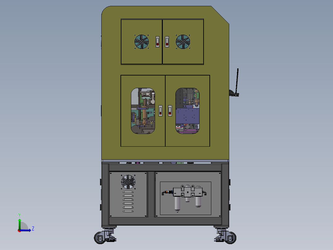 连接器自动点胶贴合设备sw15可编辑左视图