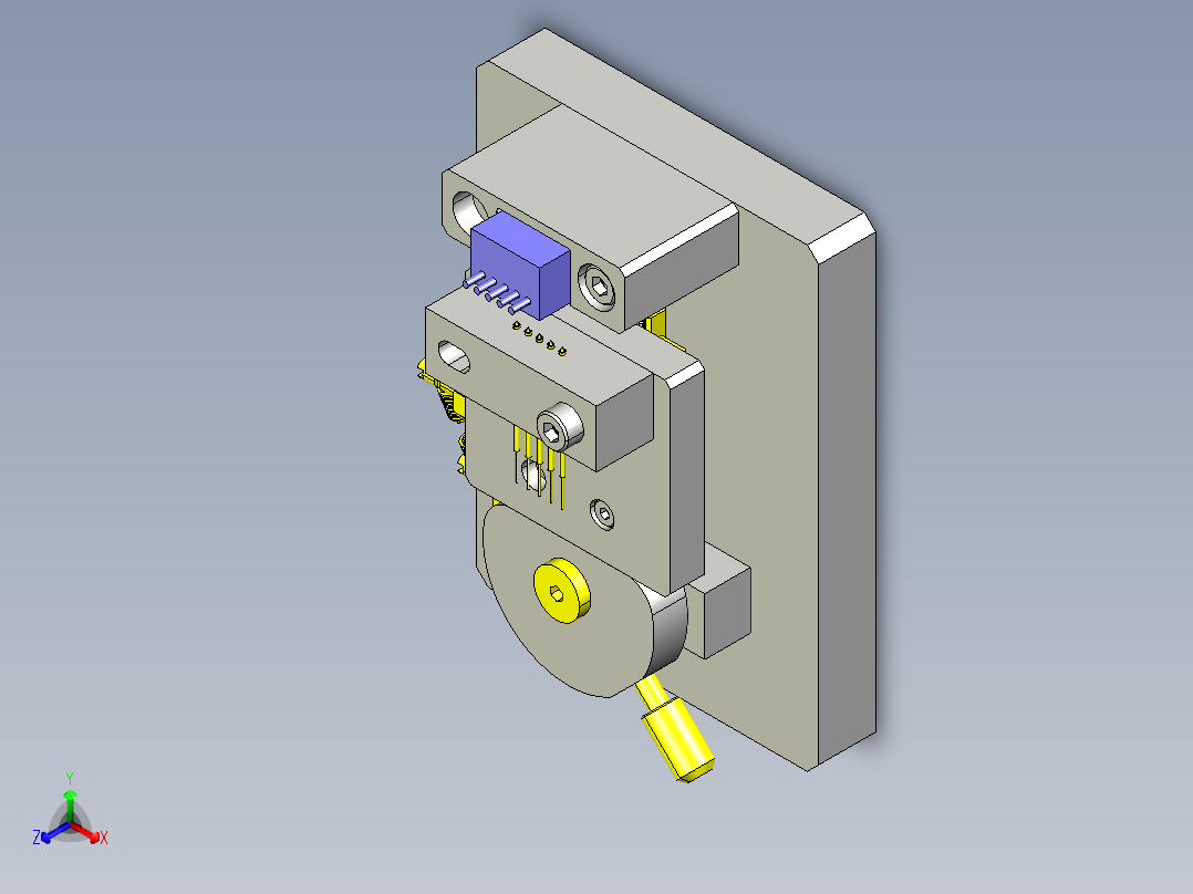 供电夹具正等轴测图