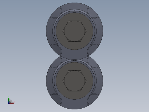 双螺杆膨化机的螺杆3D模型前视缩略图