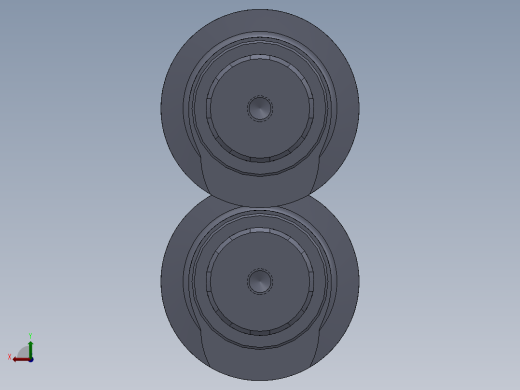 双螺杆膨化机的螺杆3D模型后视缩略图