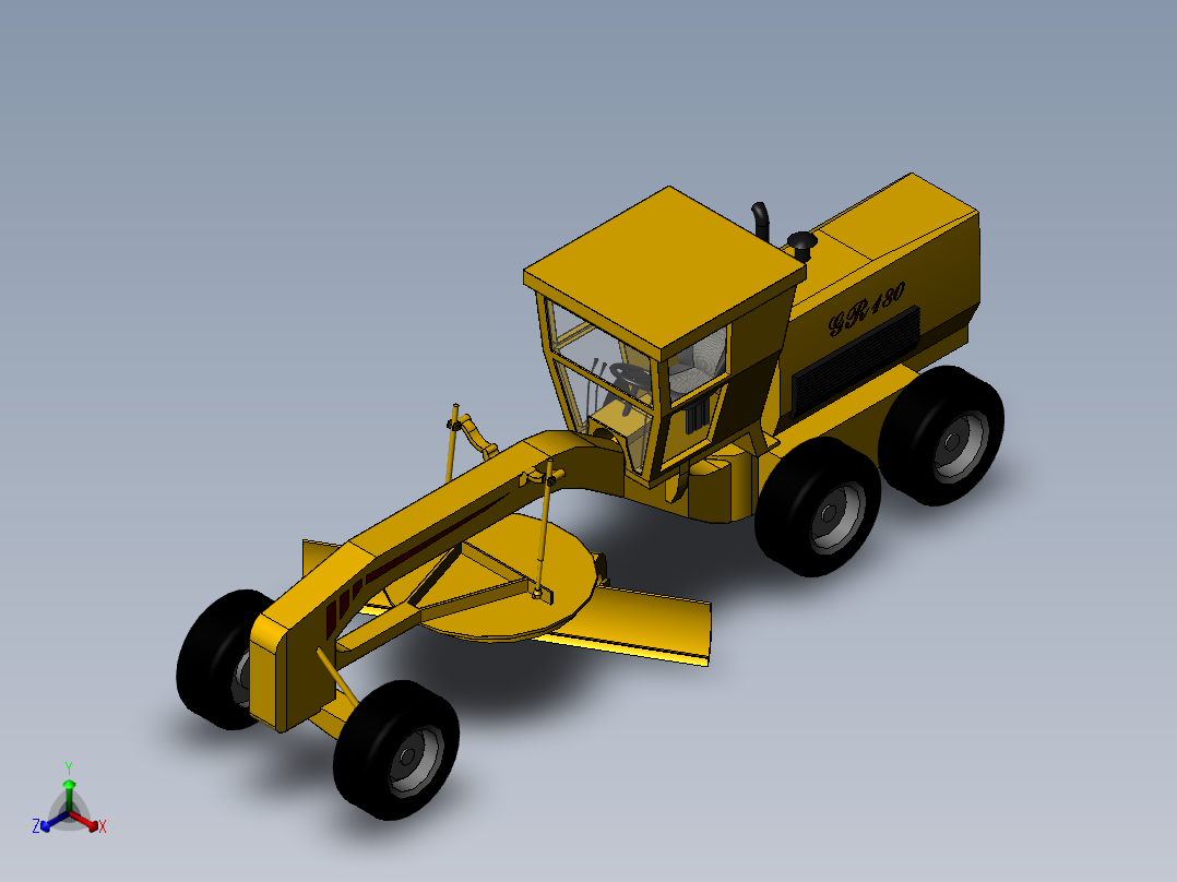 平地机、推土机、铲车（SW2014正等轴测图
