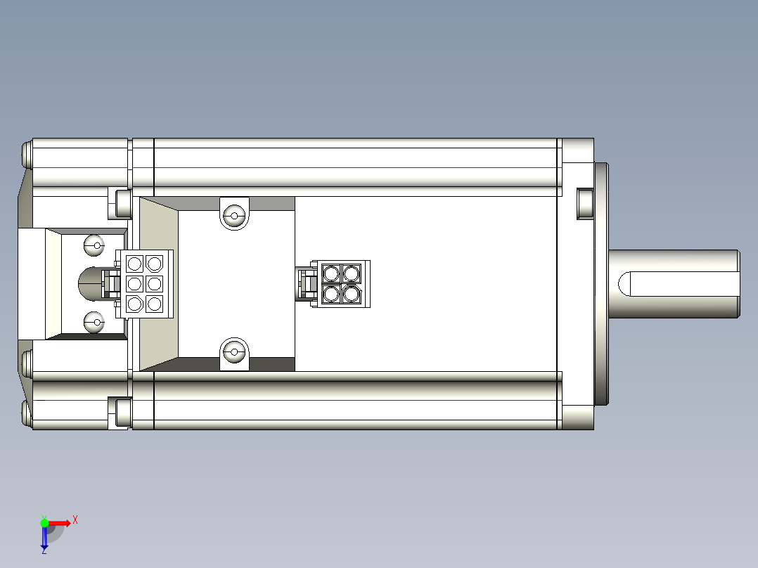 松下利器伺服400W电机俯视图