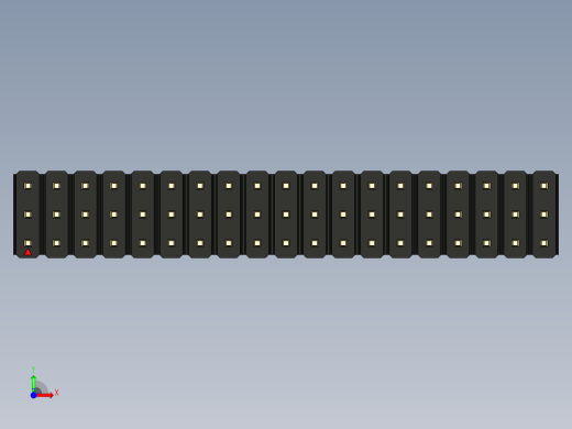 彩色公头100mil（2.54mm）系列-DS1021_black_3x19p_100mil_Type5_rev1.0前视缩略图