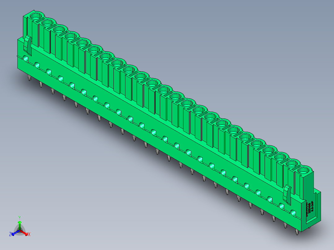 DEGSON 2EDG 系列 5.0mm 可插拔接线端子组-2EDGB-5.0-24P-14-00AH主视图