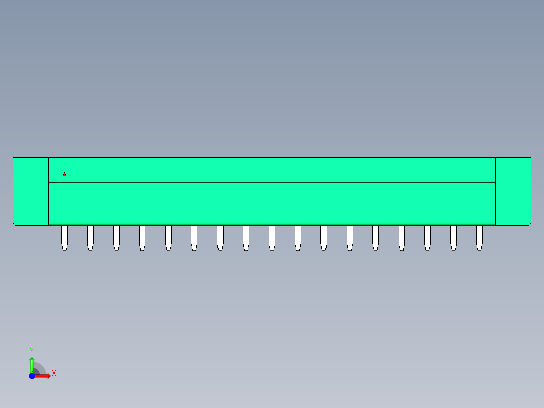 DEGSON 15EDG（公头） 3.5mm 螺钉锁紧，插拔式接线端子 FullPack-15EDGVM-3.5-17P-14-00AH前视图