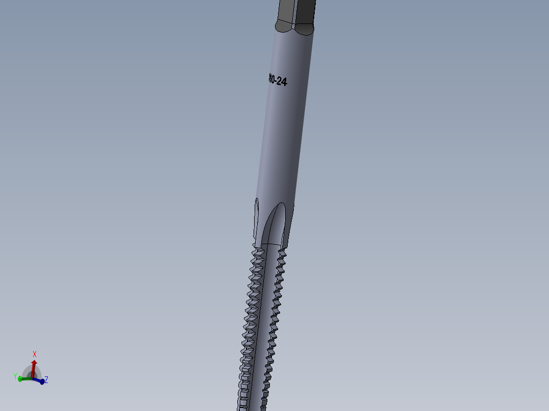 标准英制丝锥-Hand Tap 10-24 N1主视图