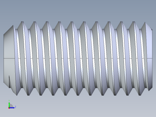 UNC 平头紧定螺钉-UNC SET SCREW 0.375 x0.750.STEP左视缩略图