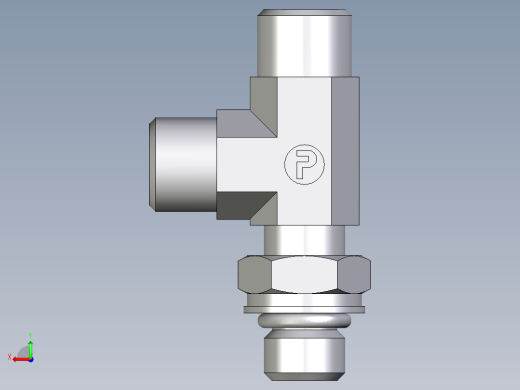 卡套式工业通用硬管接头EO_Adjustable_locknut_run_tee_LEE08LMOROMDCF后视缩略图