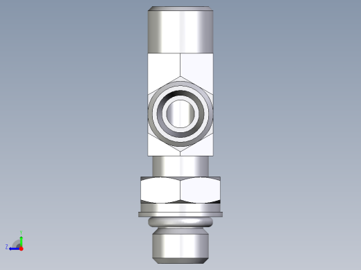 卡套式工业通用硬管接头EO_Adjustable_locknut_run_tee_LEE08LMOROMDCF右视缩略图