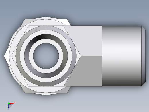 卡套式工业通用硬管接头EO_Adjustable_locknut_run_tee_LEE08LMOROMDCF俯视缩略图