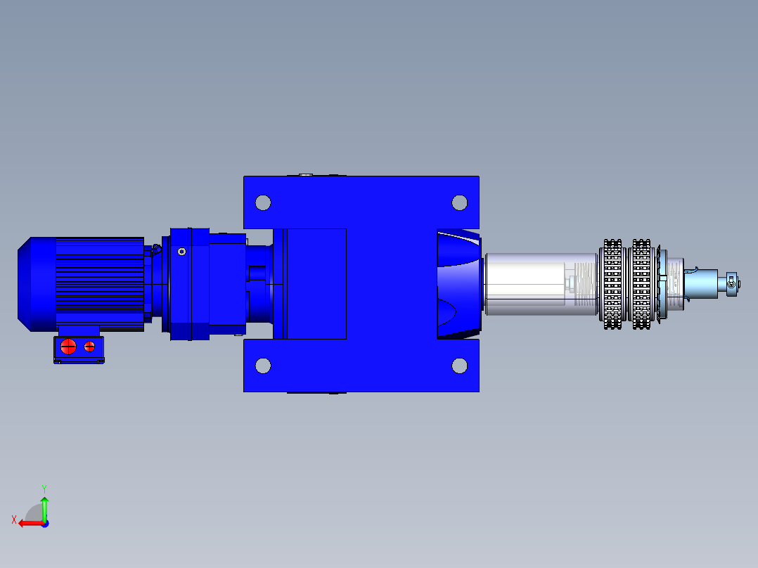 滚子链式传输变换机构后视图