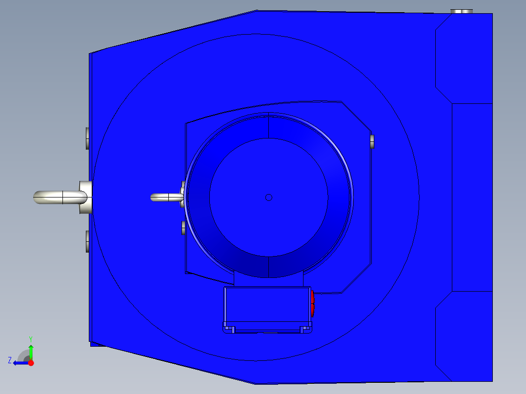 滚子链式传输变换机构右视图