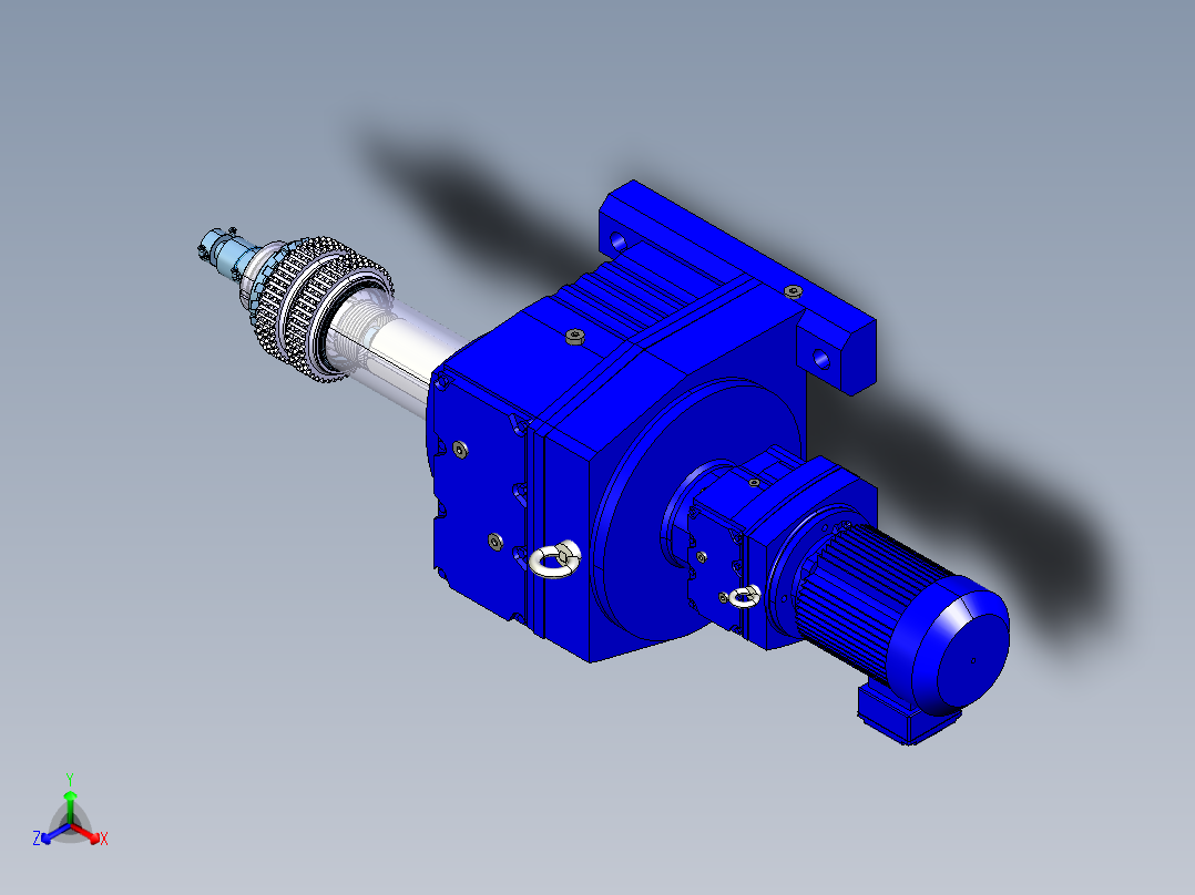 滚子链式传输变换机构正等轴测图