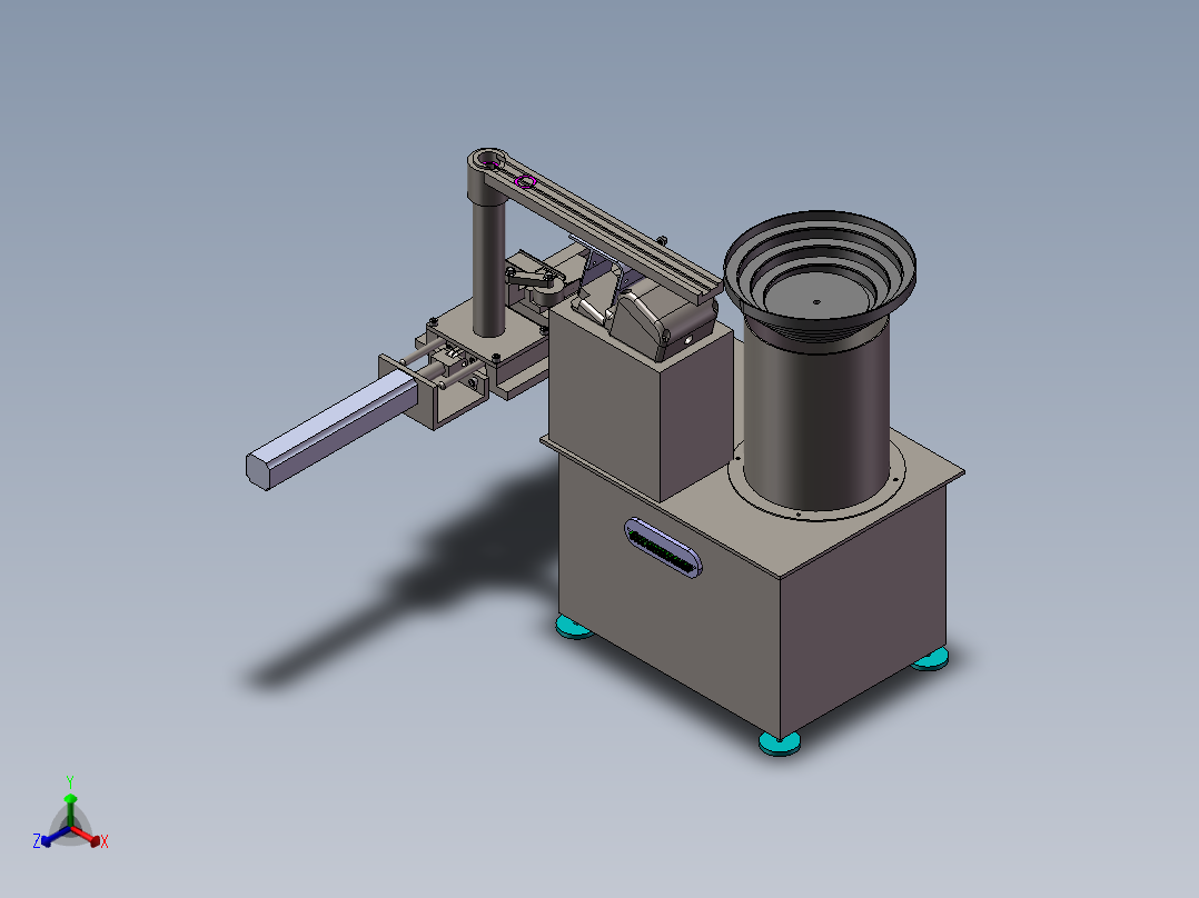 半导体电子行业振动盘设计正等轴测图