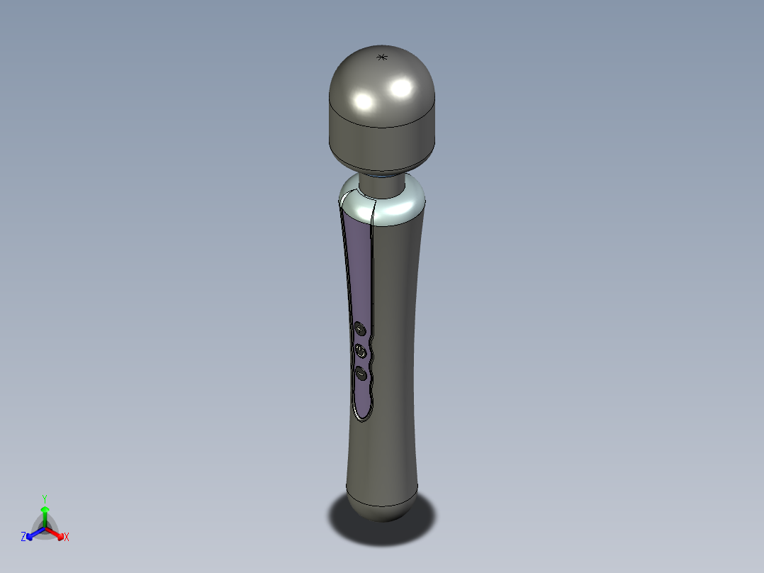 成人用品震动棒正等轴测图