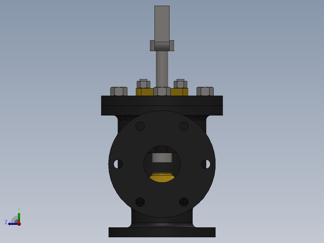 饲料止回阀右视图