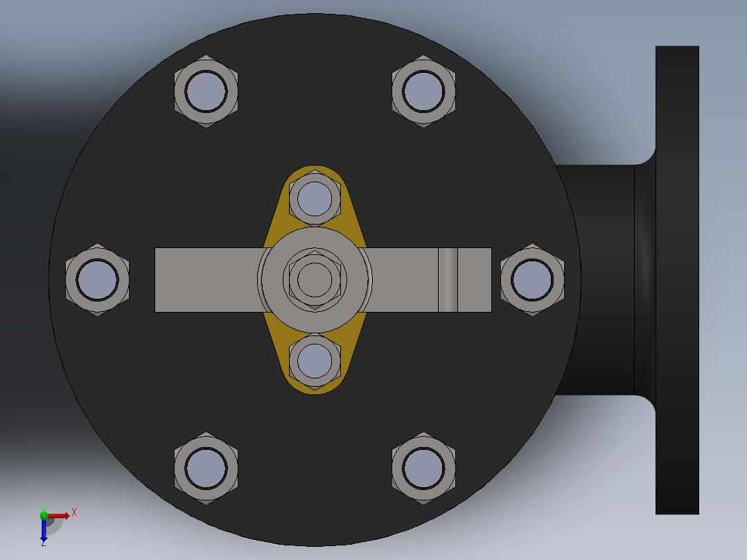 饲料止回阀俯视图