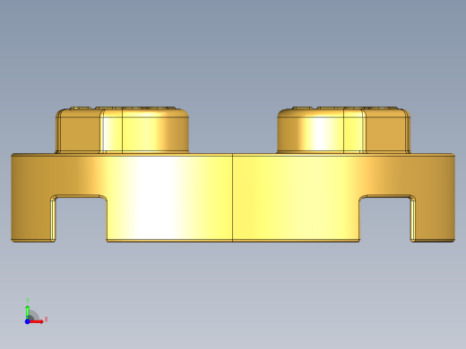 乐高零件 4032 板 2 x 2 圆形-4032 Curry Plate 2 x 2 Round.STEP前视缩略图