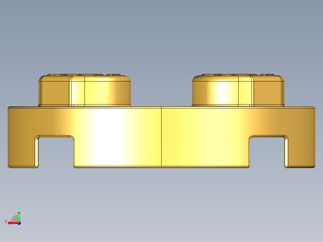 乐高零件 4032 板 2 x 2 圆形-4032 Curry Plate 2 x 2 Round.STEP后视图